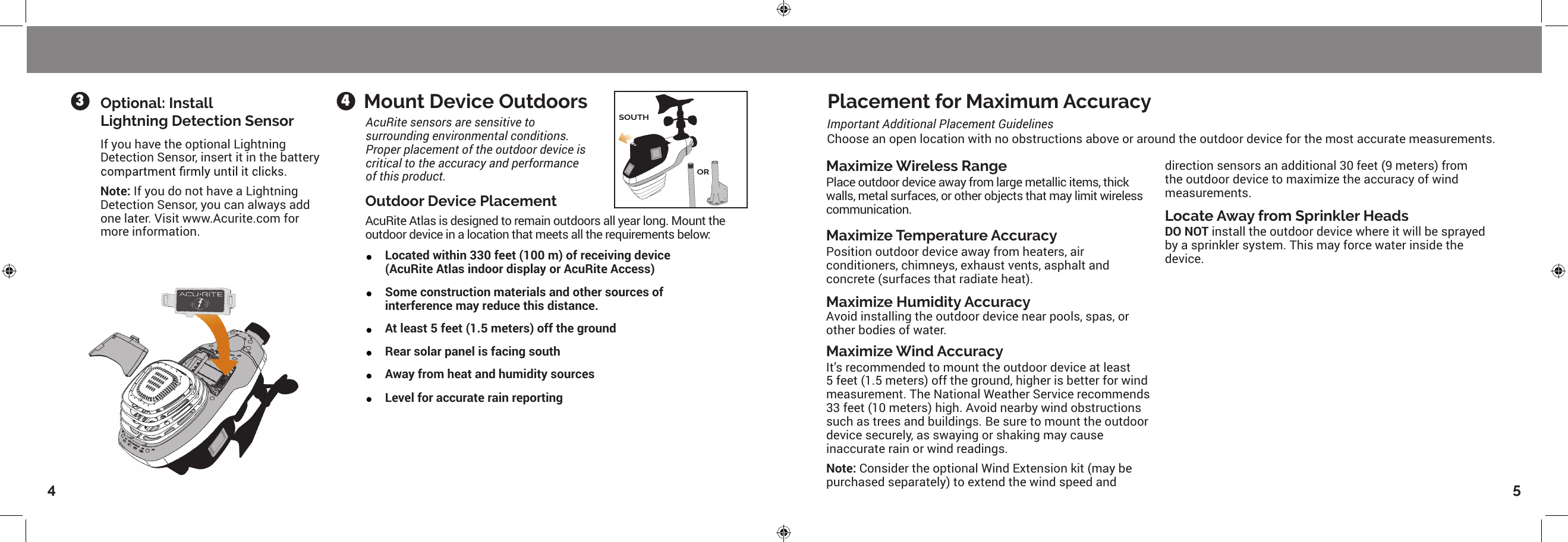 Page 3 of Chaney Instrument ATLASTX Weather Station User Manual 