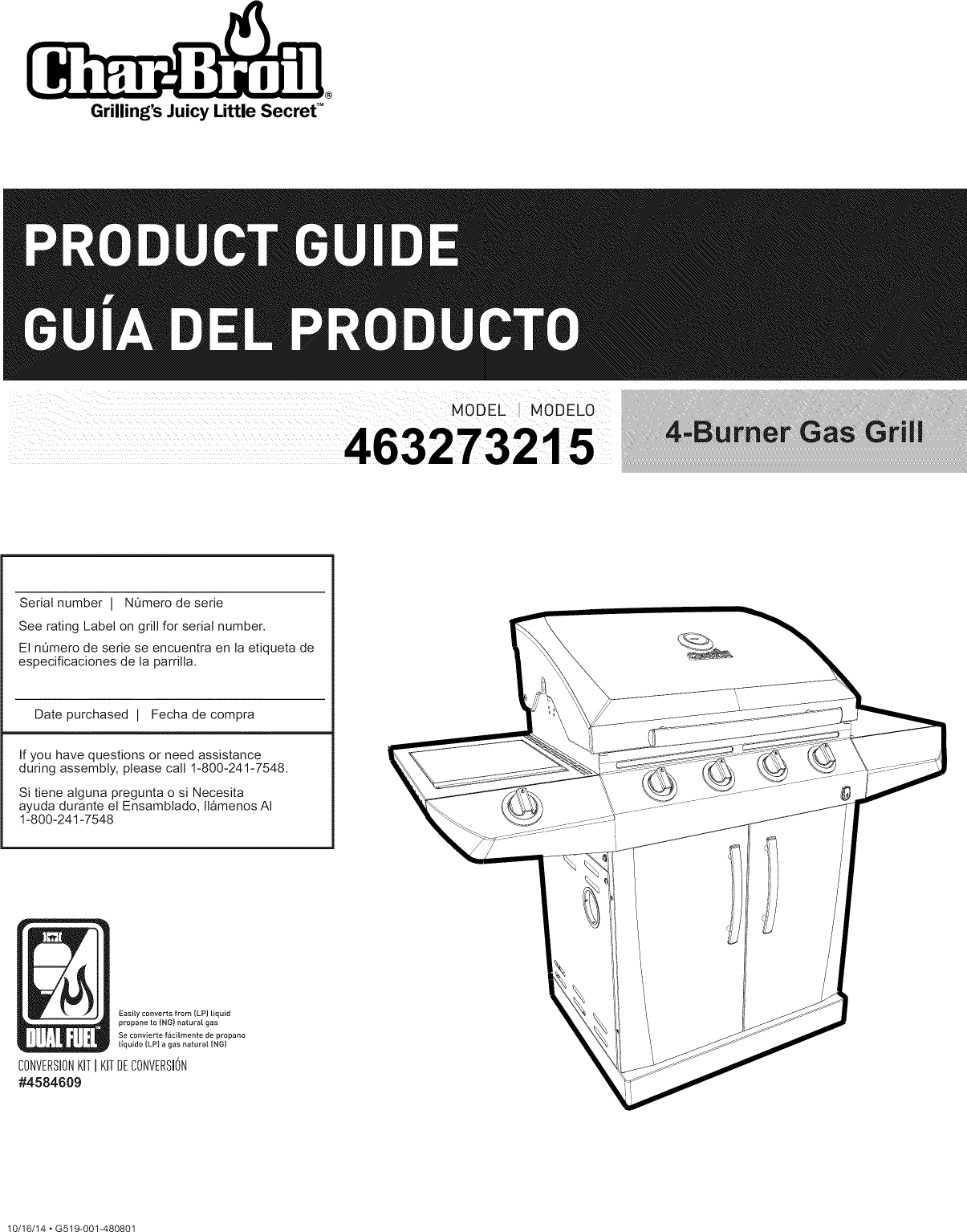 Char Broil 463273215 1606813L User Manual GAS GRILL Manuals And Guides