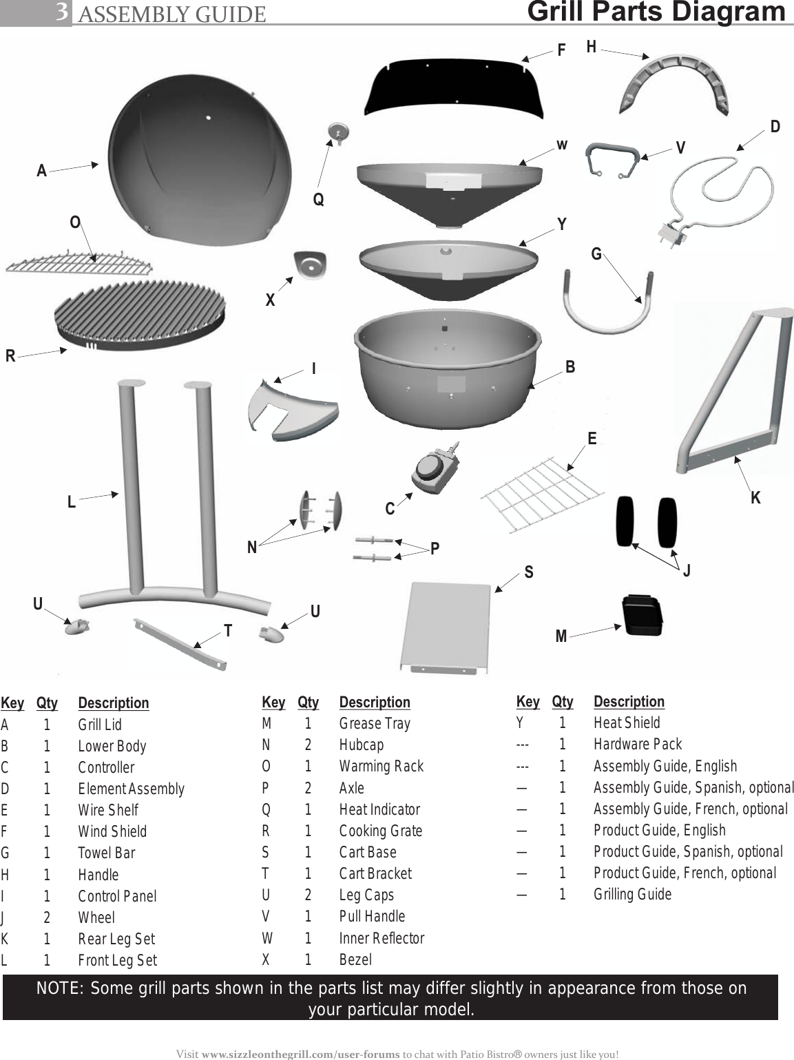 Page 3 of 8 - Char-Broil Char-Broil-Bistro-10601514-Users-Manual- E 42804372_Bistro_Assembly_Guide - English Common  Char-broil-bistro-10601514-users-manual