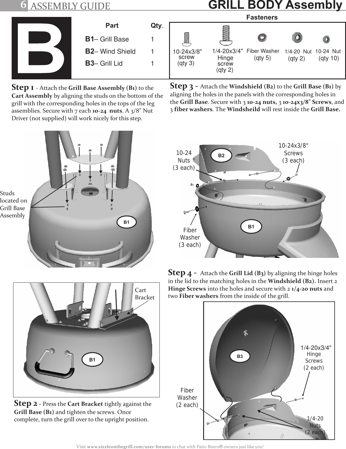 Page 6 of 8 - Char-Broil Char-Broil-Bistro-10601514-Users-Manual- E 42804372_Bistro_Assembly_Guide - English Common  Char-broil-bistro-10601514-users-manual