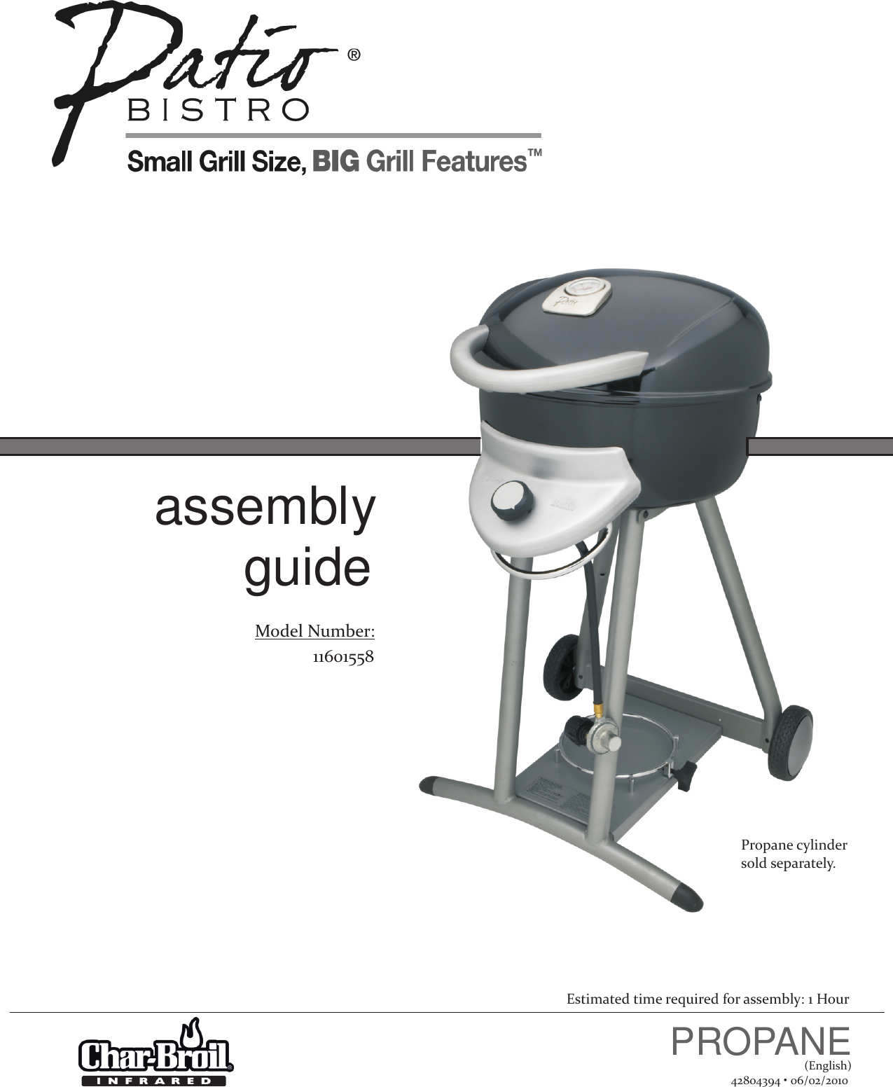 Char Broil Patio Bistro 11601558 Users Manual G