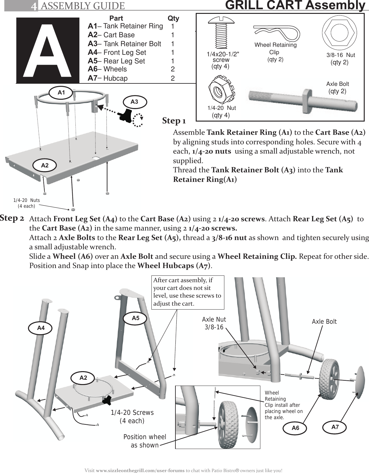 Char Broil Patio Bistro 11601558 Users Manual G