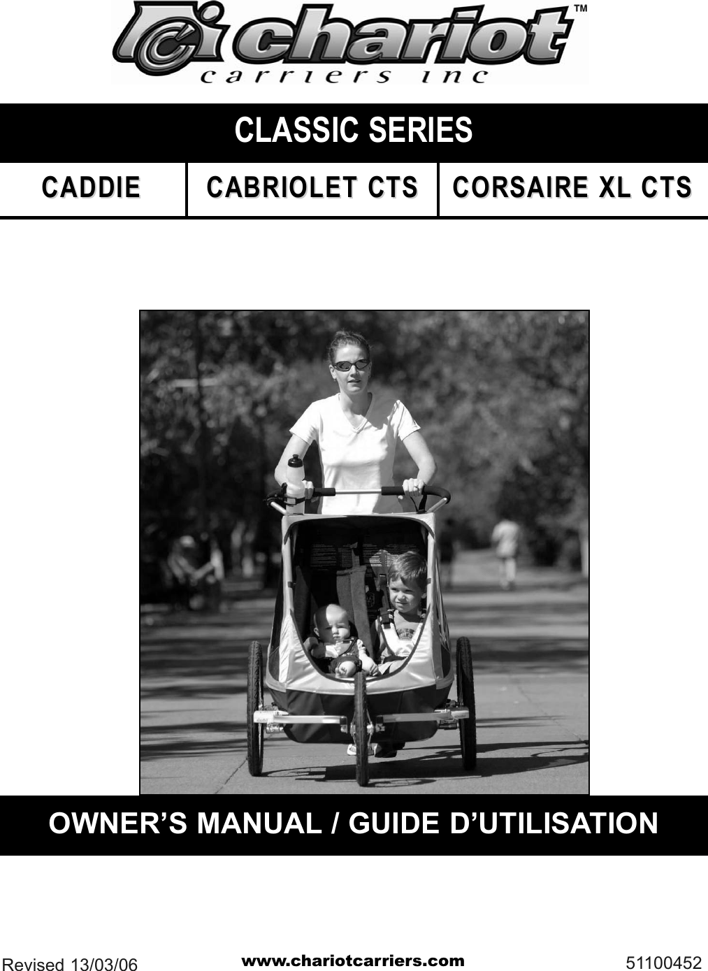 Chariot Carriers Cabriolet Cts Users Manual Cdd Cab Cor Quark Qxp