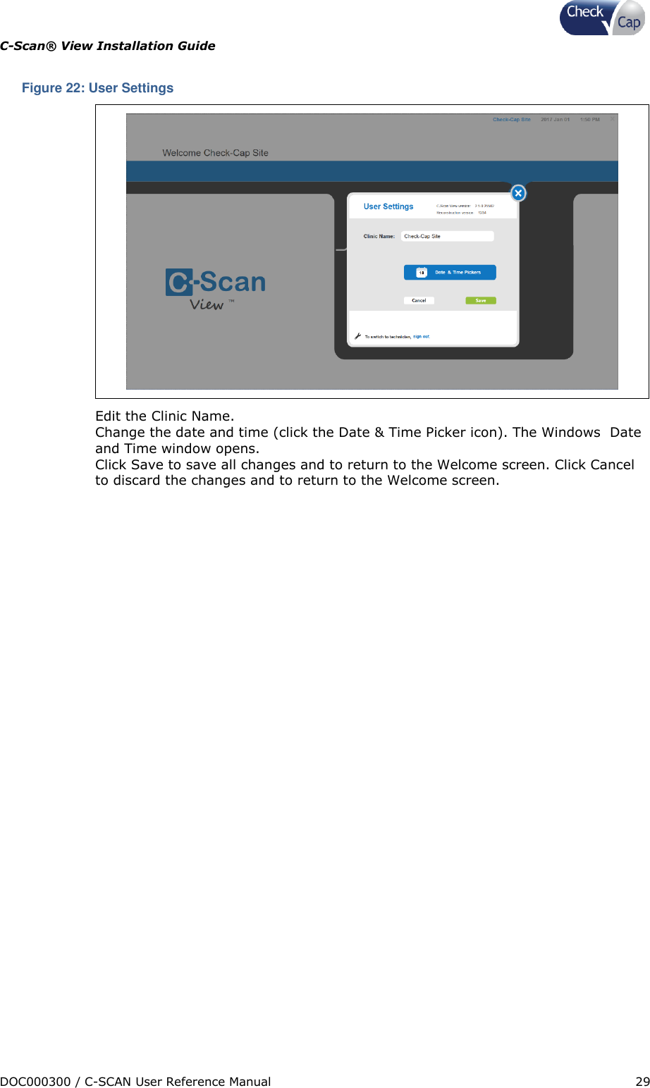 Page 29 of Check Cap CAP10007506 C-Scan Cap transceiver User Manual Title