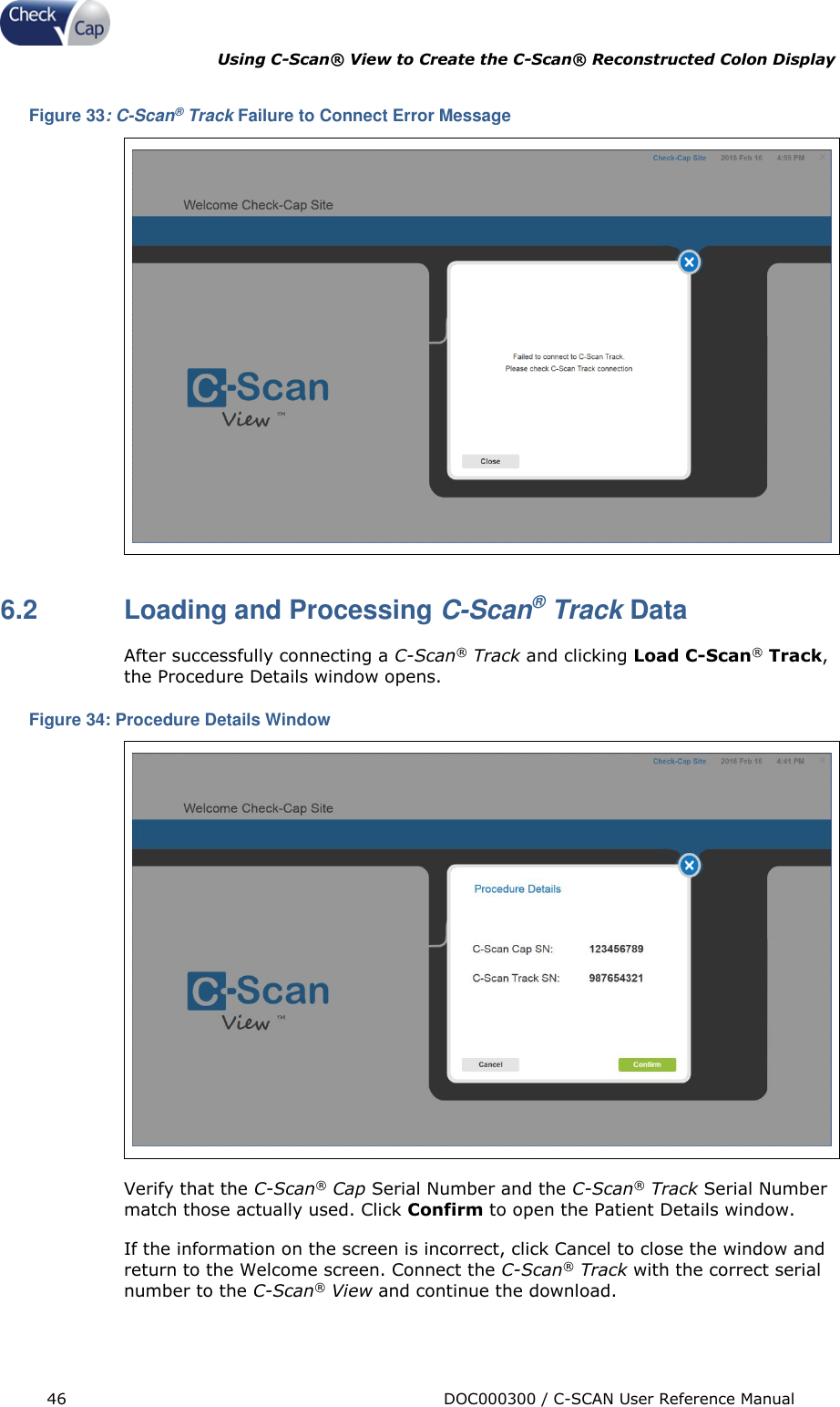 Page 46 of Check Cap CAP10007506 C-Scan Cap transceiver User Manual Title