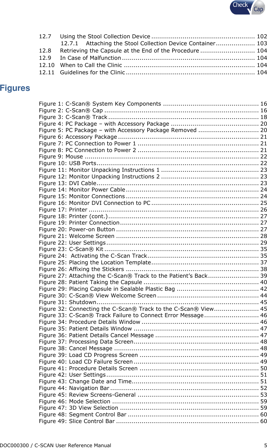 Page 5 of Check Cap CAP10007506 C-Scan Cap transceiver User Manual Title