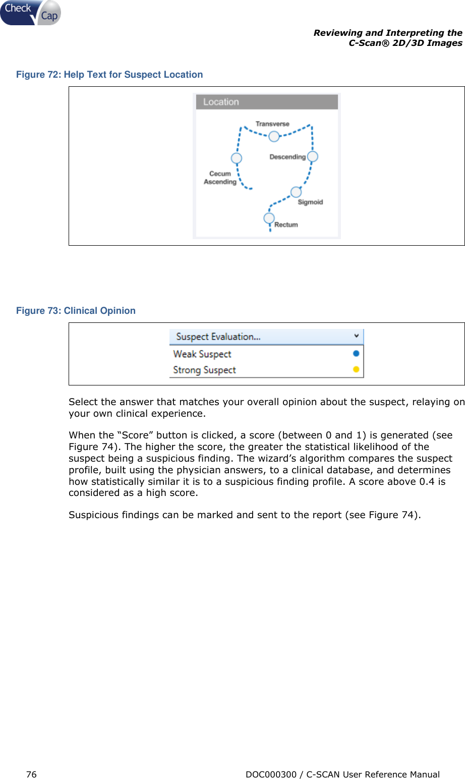 Page 76 of Check Cap CAP10007506 C-Scan Cap transceiver User Manual Title