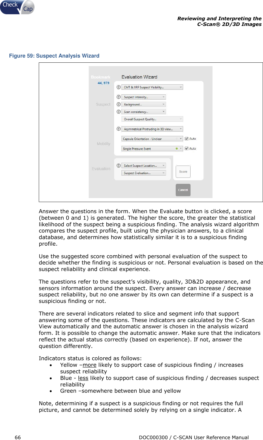 Page 66 of Check Cap TRACK10007605 C-Scan track transceiver User Manual Title