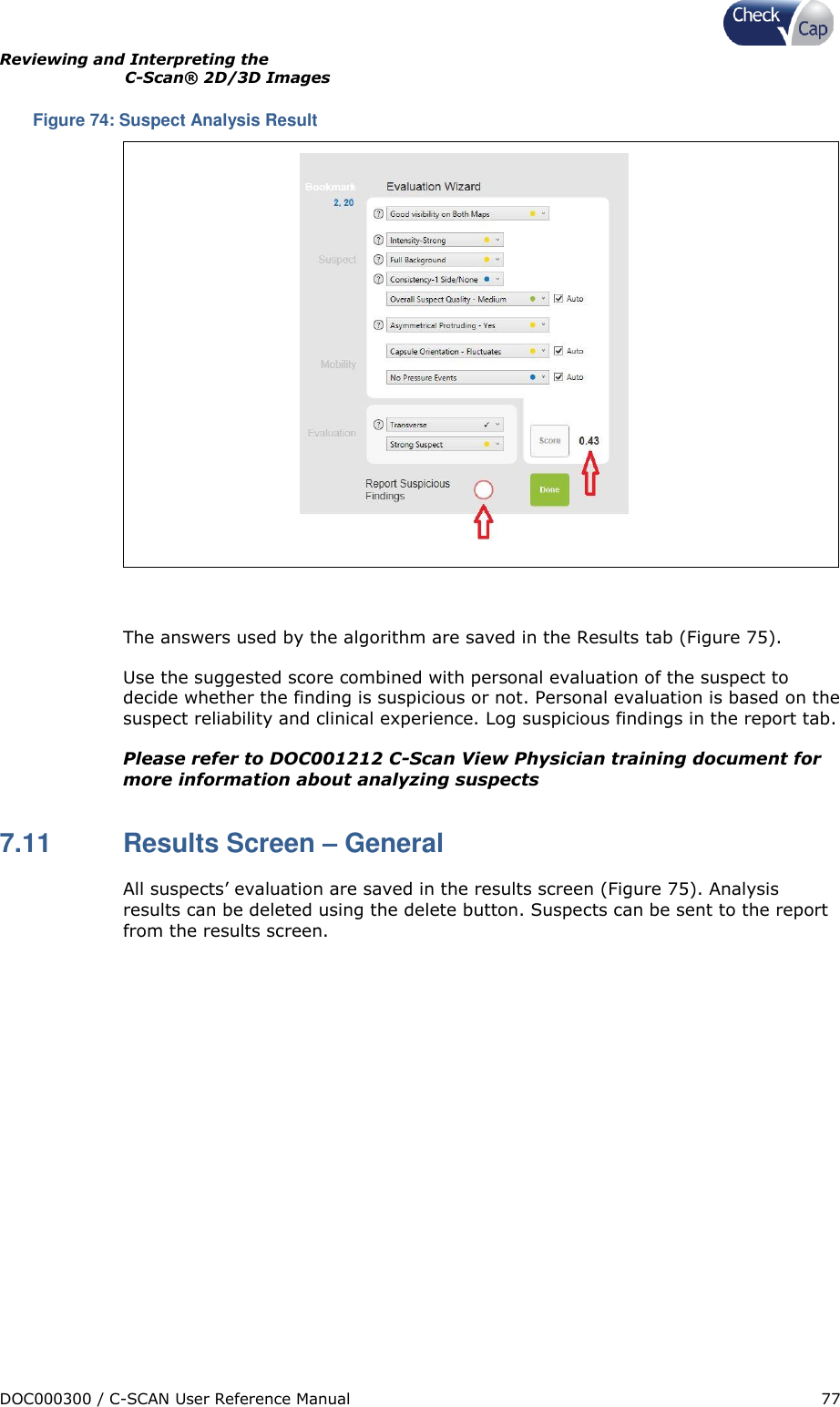 Page 77 of Check Cap TRACK10007605 C-Scan track transceiver User Manual Title