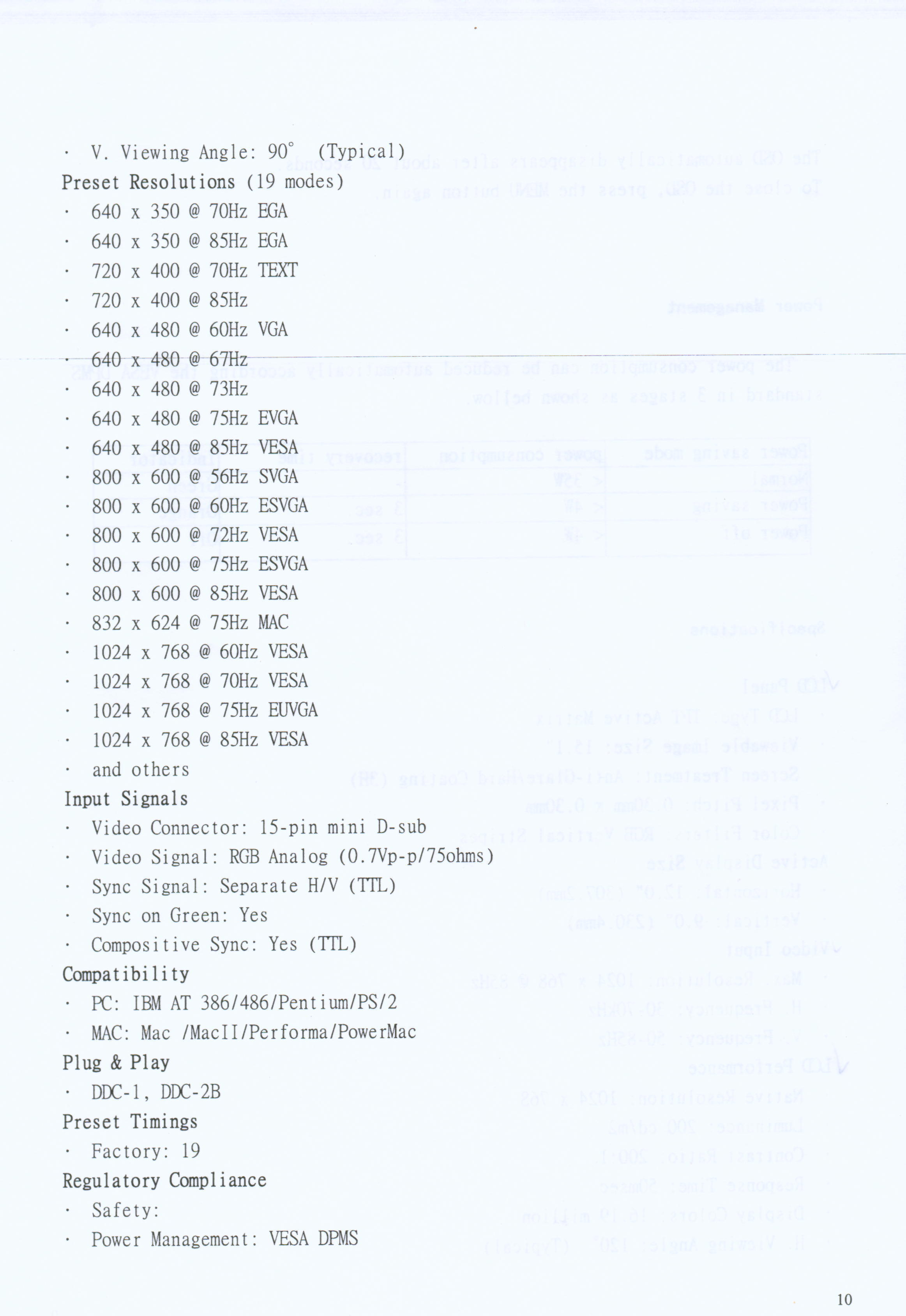 15'' LCD MONITOR User Manual