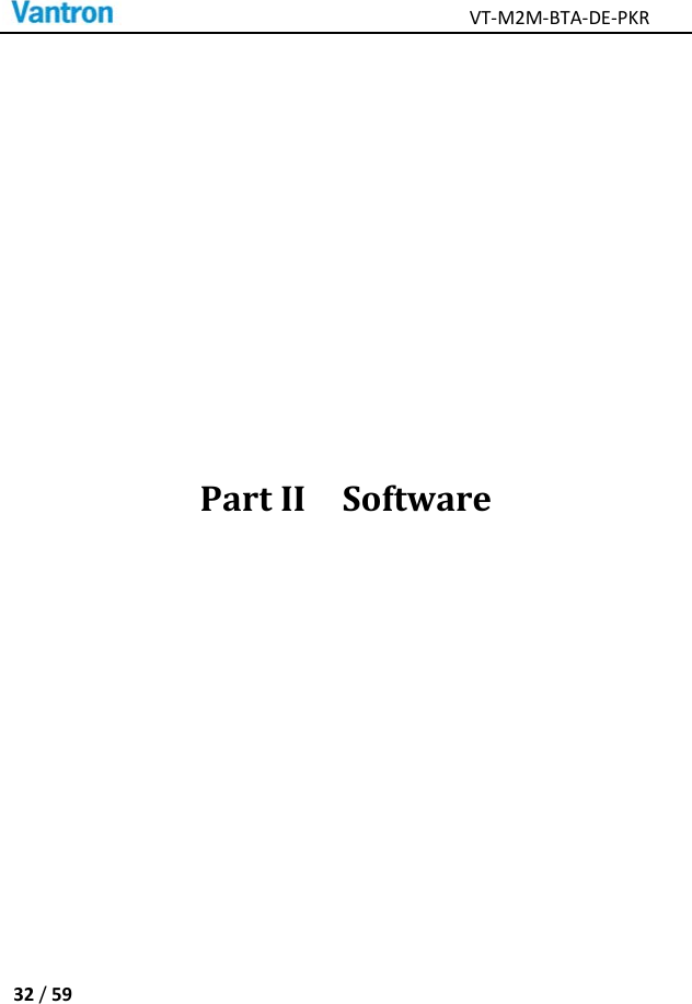 VT‐M2M‐BTA‐DE‐PKR32/59PartIISoftware