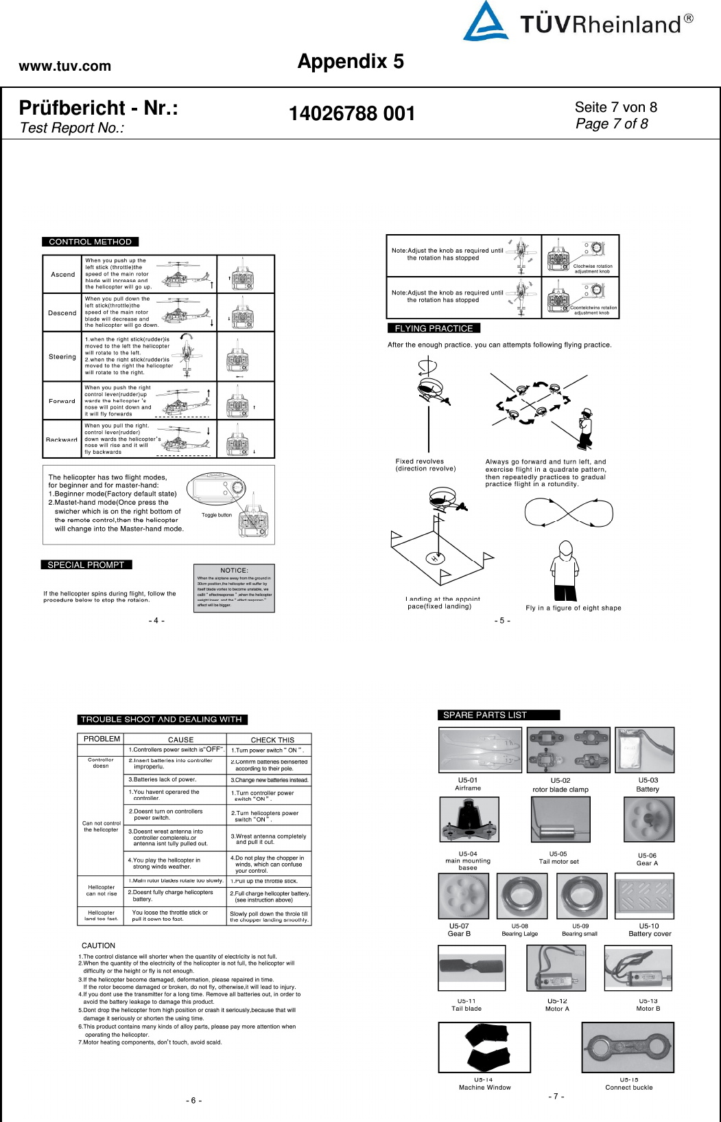 www.tuv.com Appendix 5  Prüfbericht - Nr.:  Test Report No.: 14026788 001 Seite 7 von 8 Page 7 of 8    