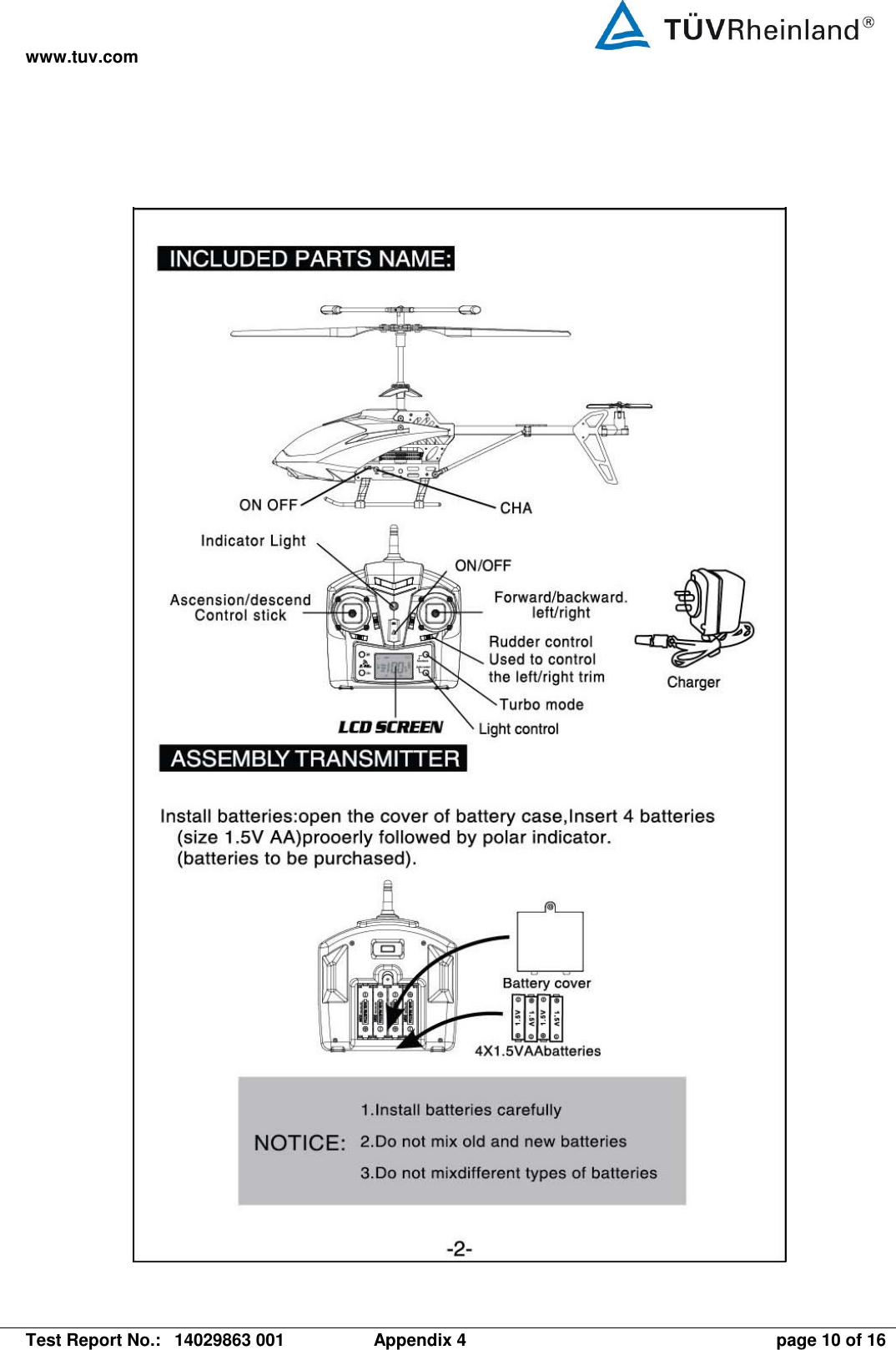 www.tuv.com   Test Report No.:  14029863 001  Appendix 4  page 10 of 16   
