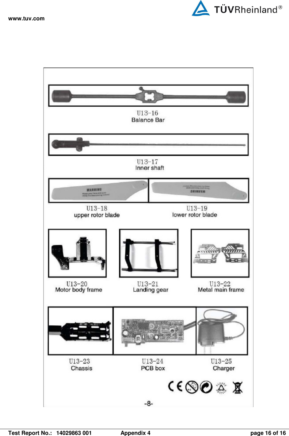 www.tuv.com   Test Report No.:  14029863 001  Appendix 4  page 16 of 16   