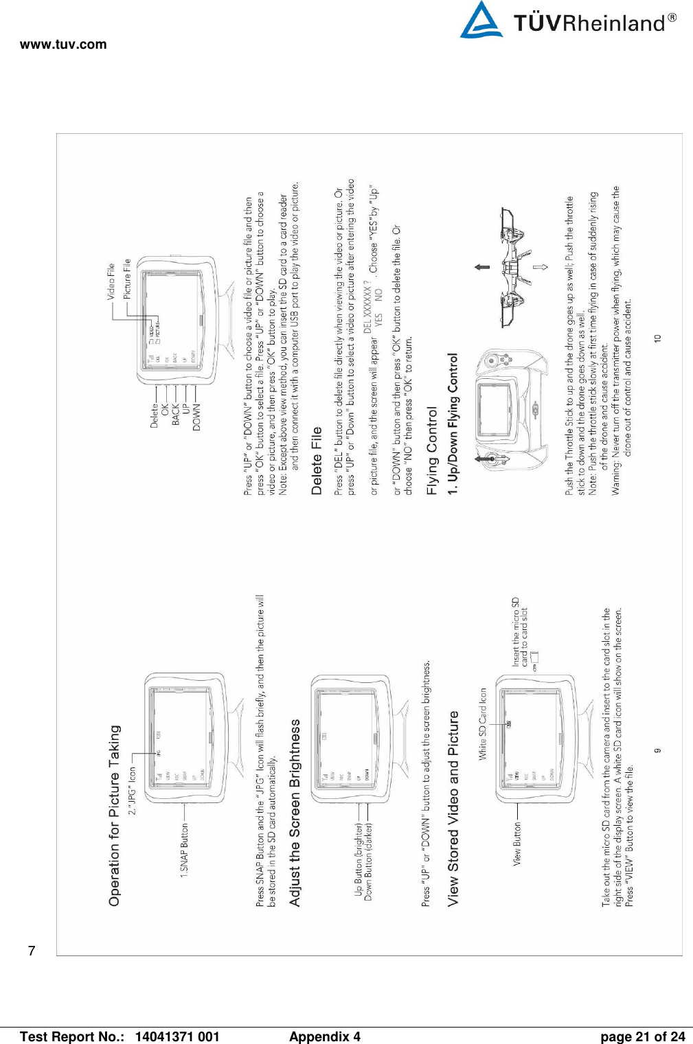 www.tuv.com   Test Report No.:  14041371 001  Appendix 4  page 21 of 24 7   