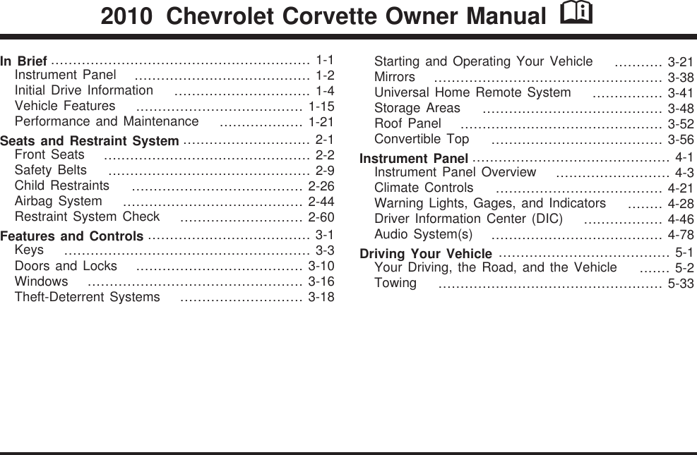 2015 CHEVROLET CORVETTE GRAND SPORT Owner's Manual In PDF - Foto 9