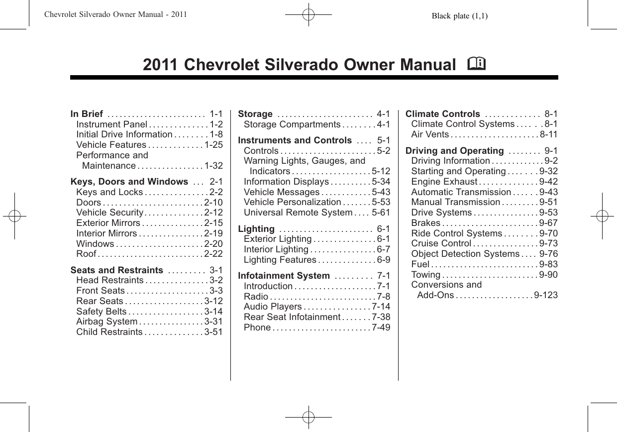 2011 SILVERADO SERVICE MANUAL visual data 8
