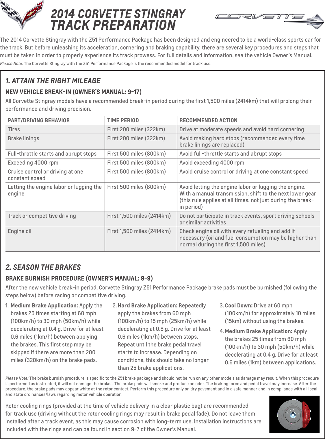 Page 2 of 4 - Chevrolet Chevrolet-2014-Chevrolet-Corvette-Stingray-Users-Guide- Track Prep Guide  Chevrolet-2014-chevrolet-corvette-stingray-users-guide