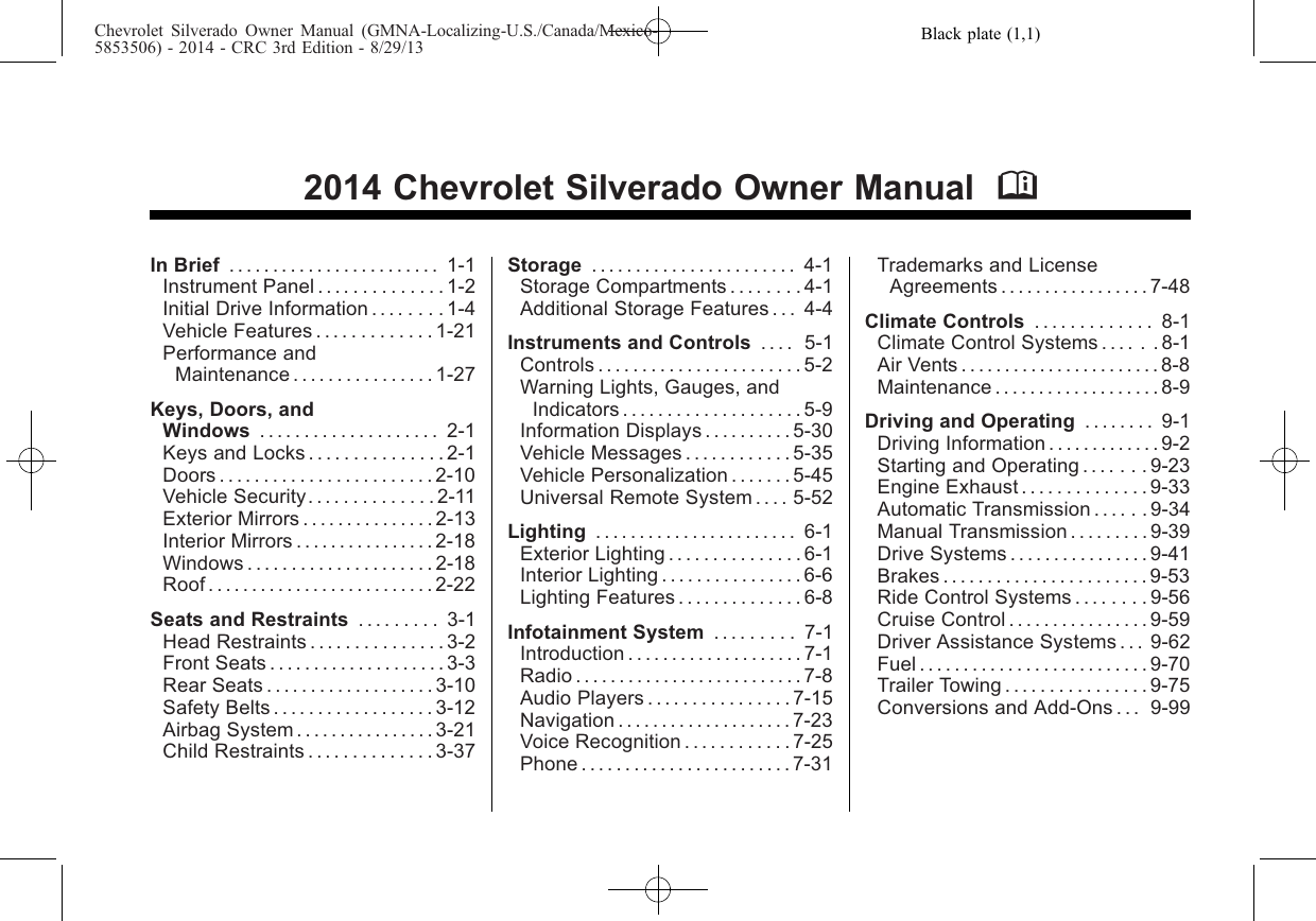 Chevy Silverado Service Manual