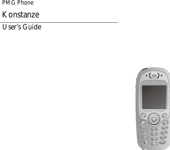KonstanzeUser&rsquo;s GuidePMG Phone