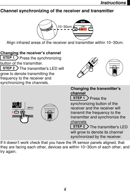 Page 5 of Chiayo Electronics Co SQ-6100IRDAB Wireless Microphone User Manual