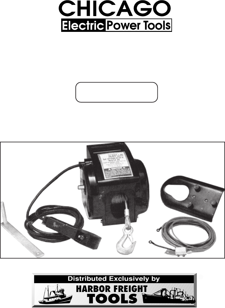 Chicago Electric Winch Replacement Parts