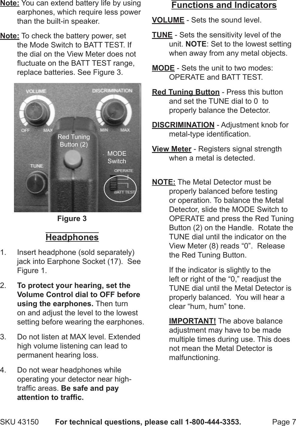 Chicago Electric 43150 Users Manual