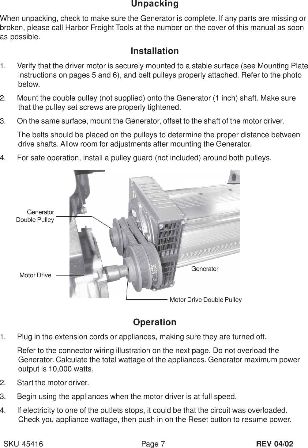 Page 7 of 11 - Chicago-Electric Chicago-Electric-45416-Users-Manual- 45416  Chicago-electric-45416-users-manual