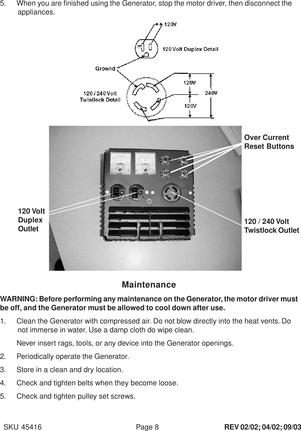 Page 8 of 11 - Chicago-Electric Chicago-Electric-45416-Users-Manual- 45416  Chicago-electric-45416-users-manual