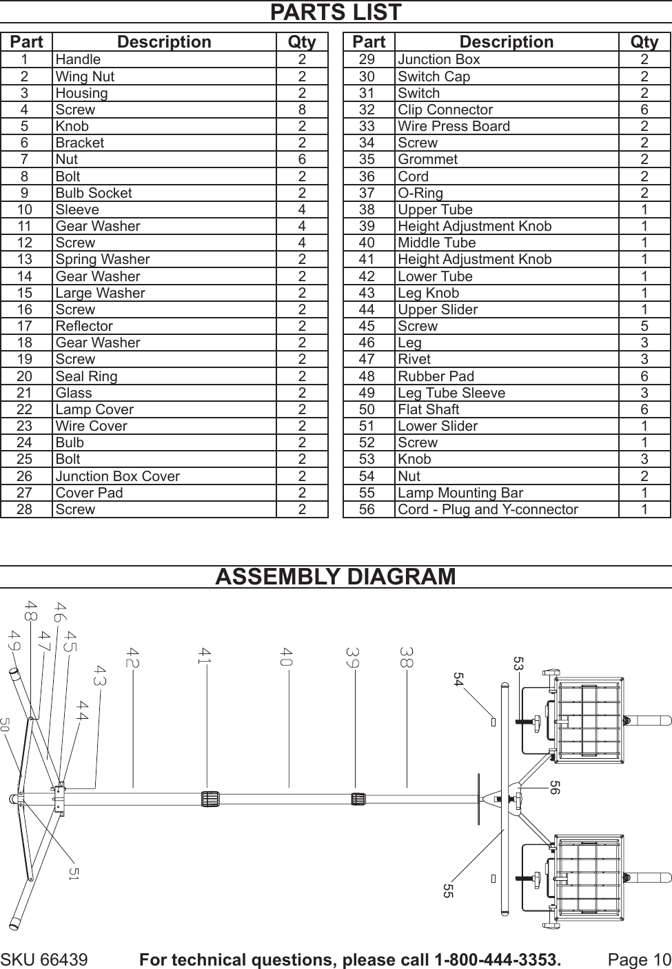 Chicago Electric 66439 Users Manual