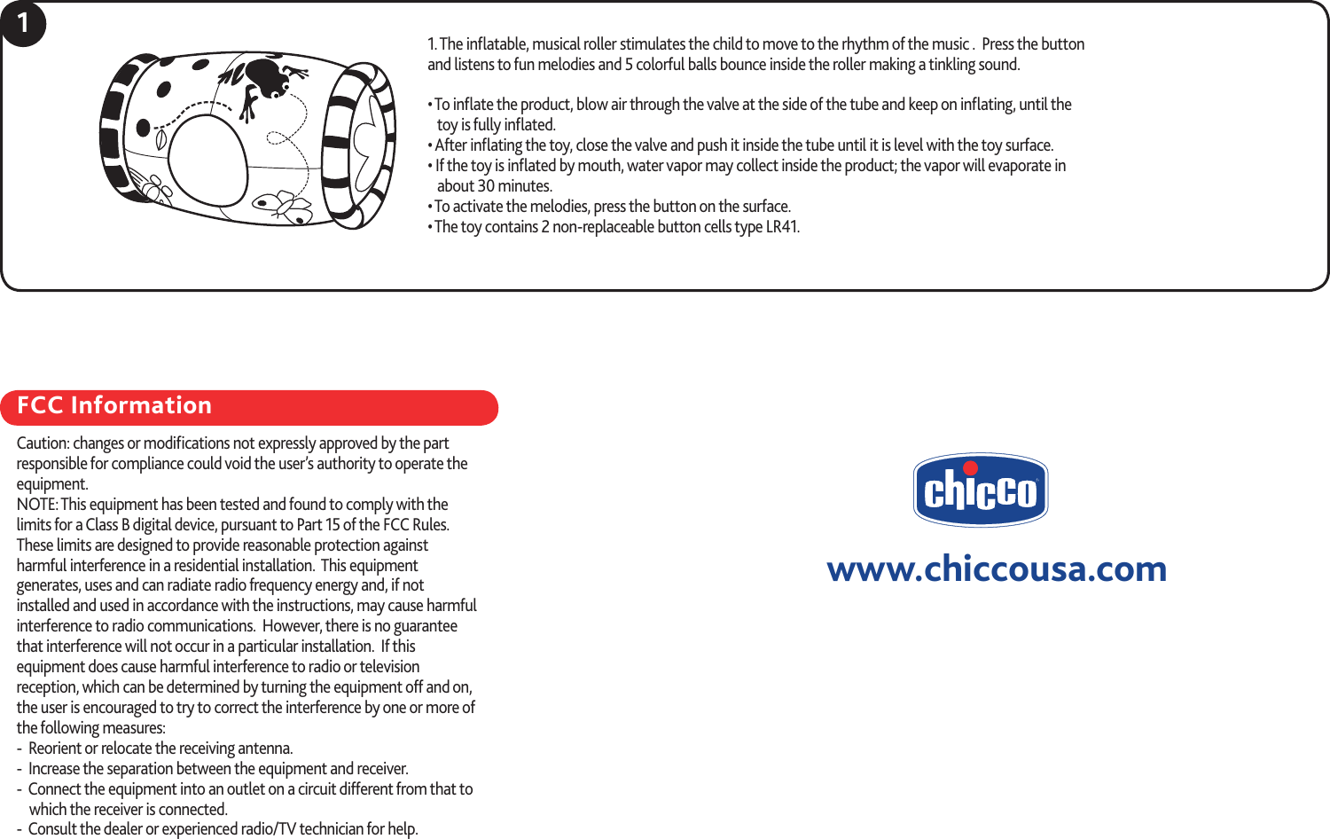 chicco musical roller