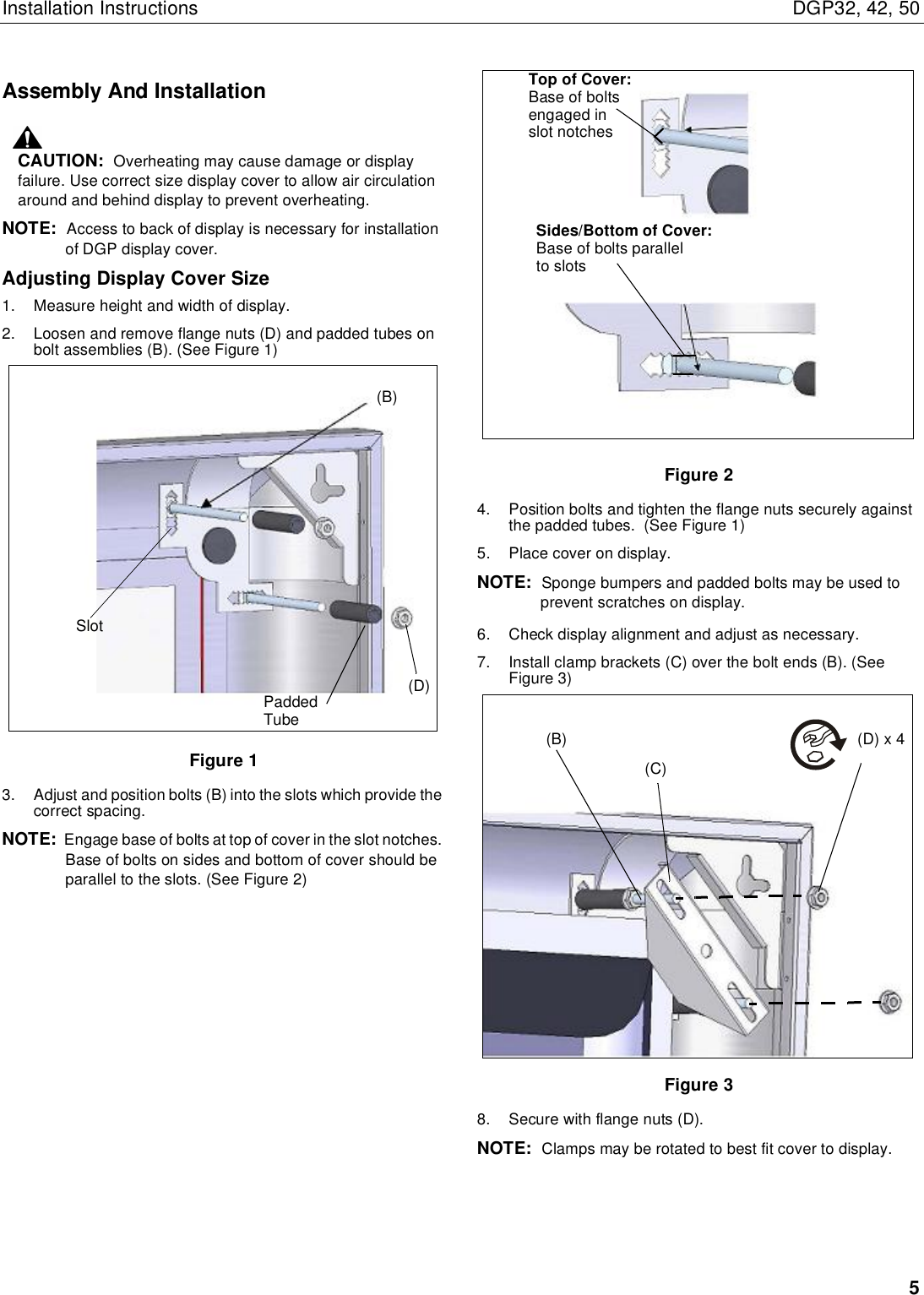 Chief Manufacturing Dgp32 Users Manual DGP INSTALLATION INSTRUCTIONS