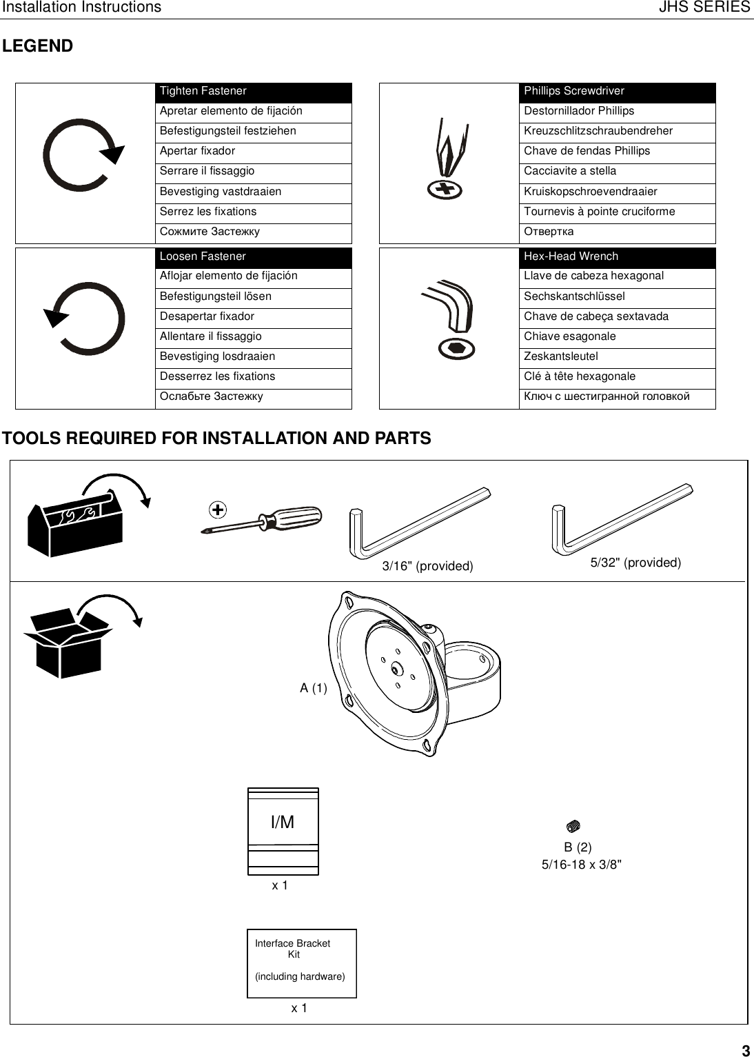 Page 3 of 6 - Chief-Manufacturing Chief-Manufacturing-Jhs-Series-Users-Manual- JHS SERIES INSTALLATION INSTRUCTIONS  Chief-manufacturing-jhs-series-users-manual