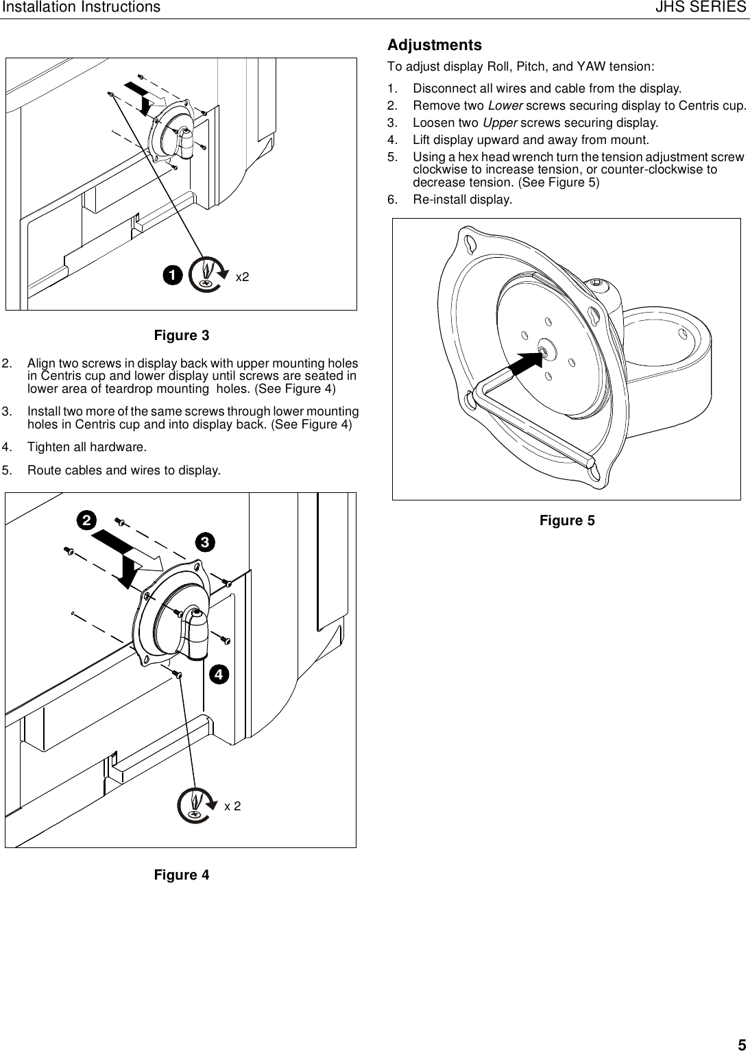 Page 5 of 6 - Chief-Manufacturing Chief-Manufacturing-Jhs-Series-Users-Manual- JHS SERIES INSTALLATION INSTRUCTIONS  Chief-manufacturing-jhs-series-users-manual