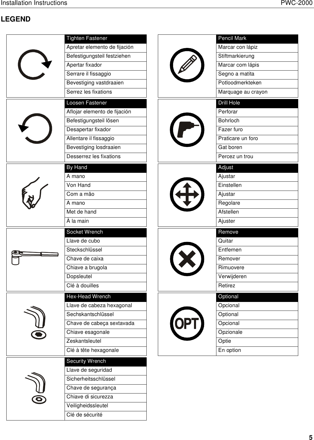 Page 5 of 10 - Chief-Manufacturing Chief-Manufacturing-Pwc-2000-Users-Manual- PWC2000 INSTALLATION INSTRUCTIONS  Chief-manufacturing-pwc-2000-users-manual