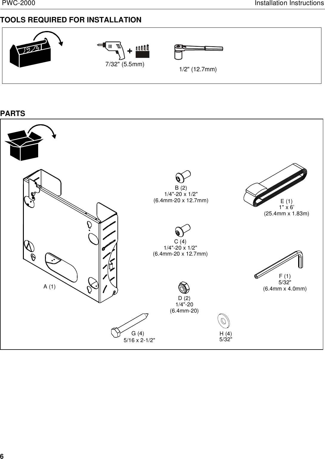Page 6 of 10 - Chief-Manufacturing Chief-Manufacturing-Pwc-2000-Users-Manual- PWC2000 INSTALLATION INSTRUCTIONS  Chief-manufacturing-pwc-2000-users-manual