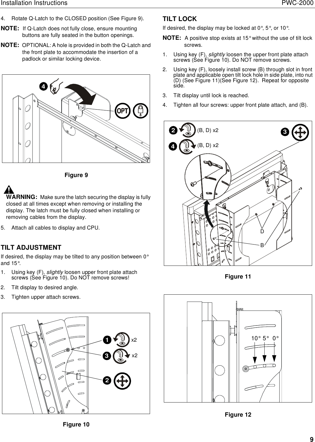 Page 9 of 10 - Chief-Manufacturing Chief-Manufacturing-Pwc-2000-Users-Manual- PWC2000 INSTALLATION INSTRUCTIONS  Chief-manufacturing-pwc-2000-users-manual