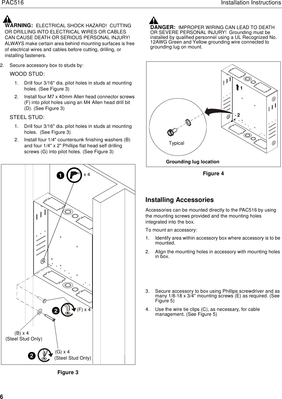 Chief Manufacturing Tv Mount Pac516 Users Manual