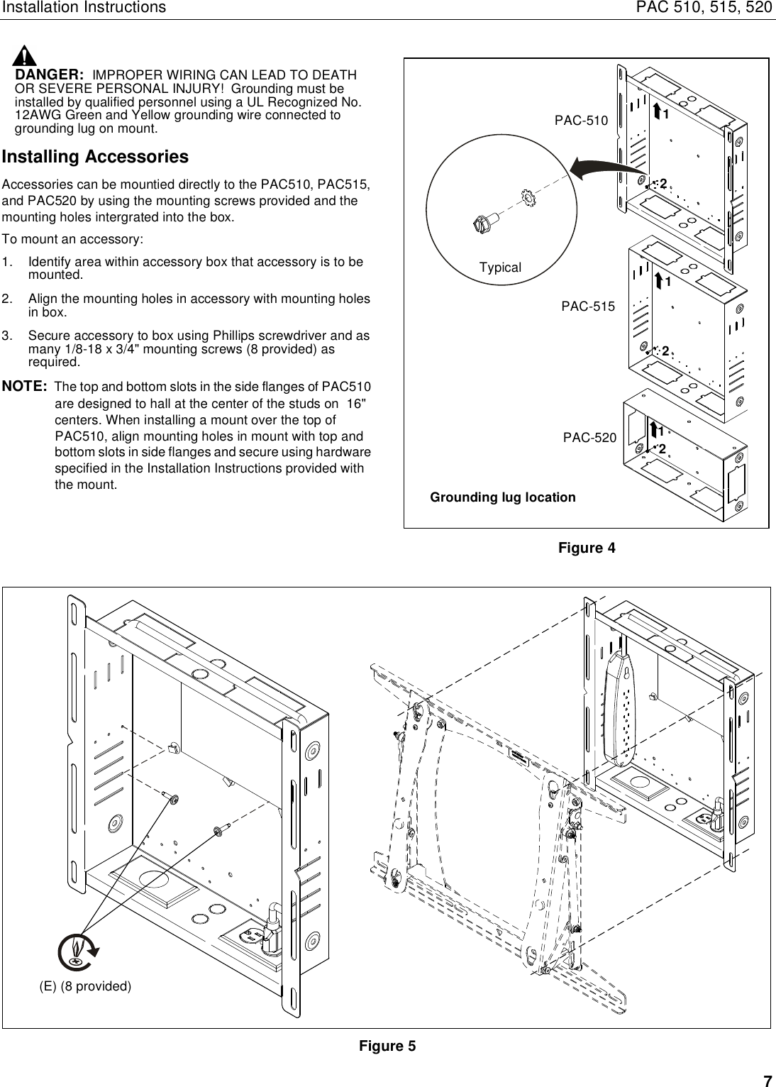 Page 7 of 8 - Chief-Manufacturing Chief-Manufacturing-Ventilation-Hood-Pac510-Users-Manual- PAC510-515-520 INSTALLATION INSTRUCTIONS  Chief-manufacturing-ventilation-hood-pac510-users-manual