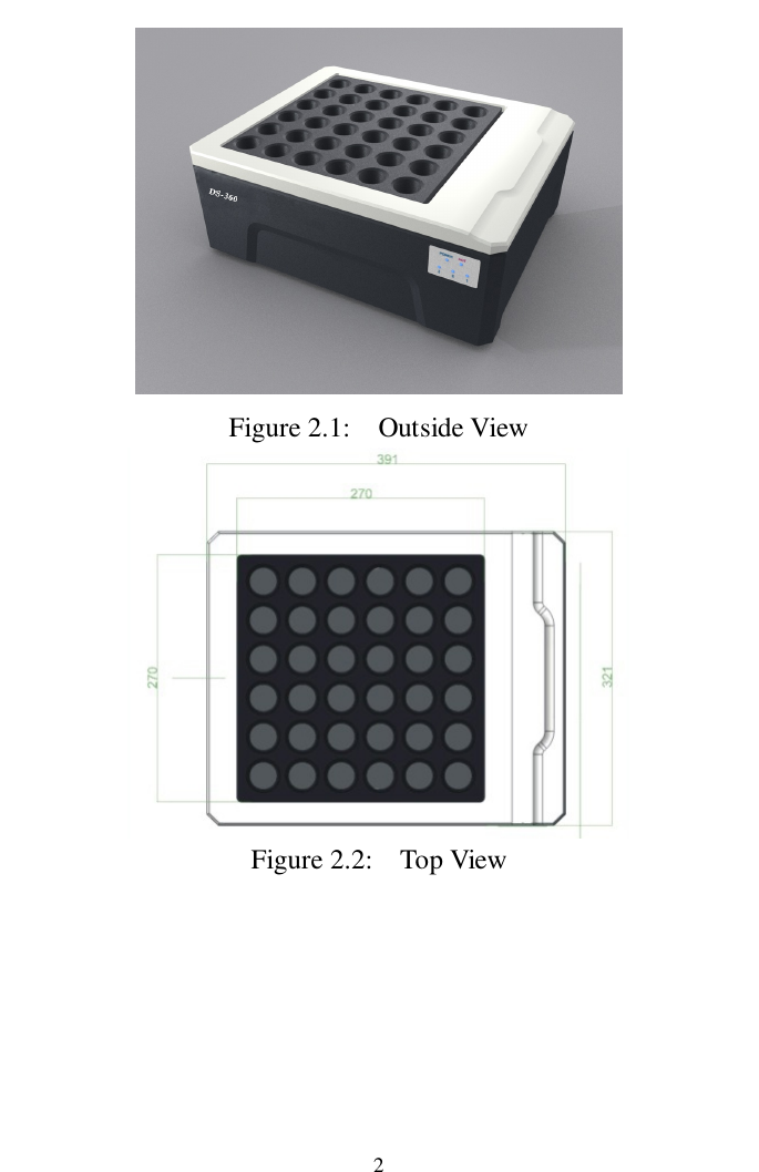   2  Figure 2.1:  Outside View  Figure 2.2:  Top View 