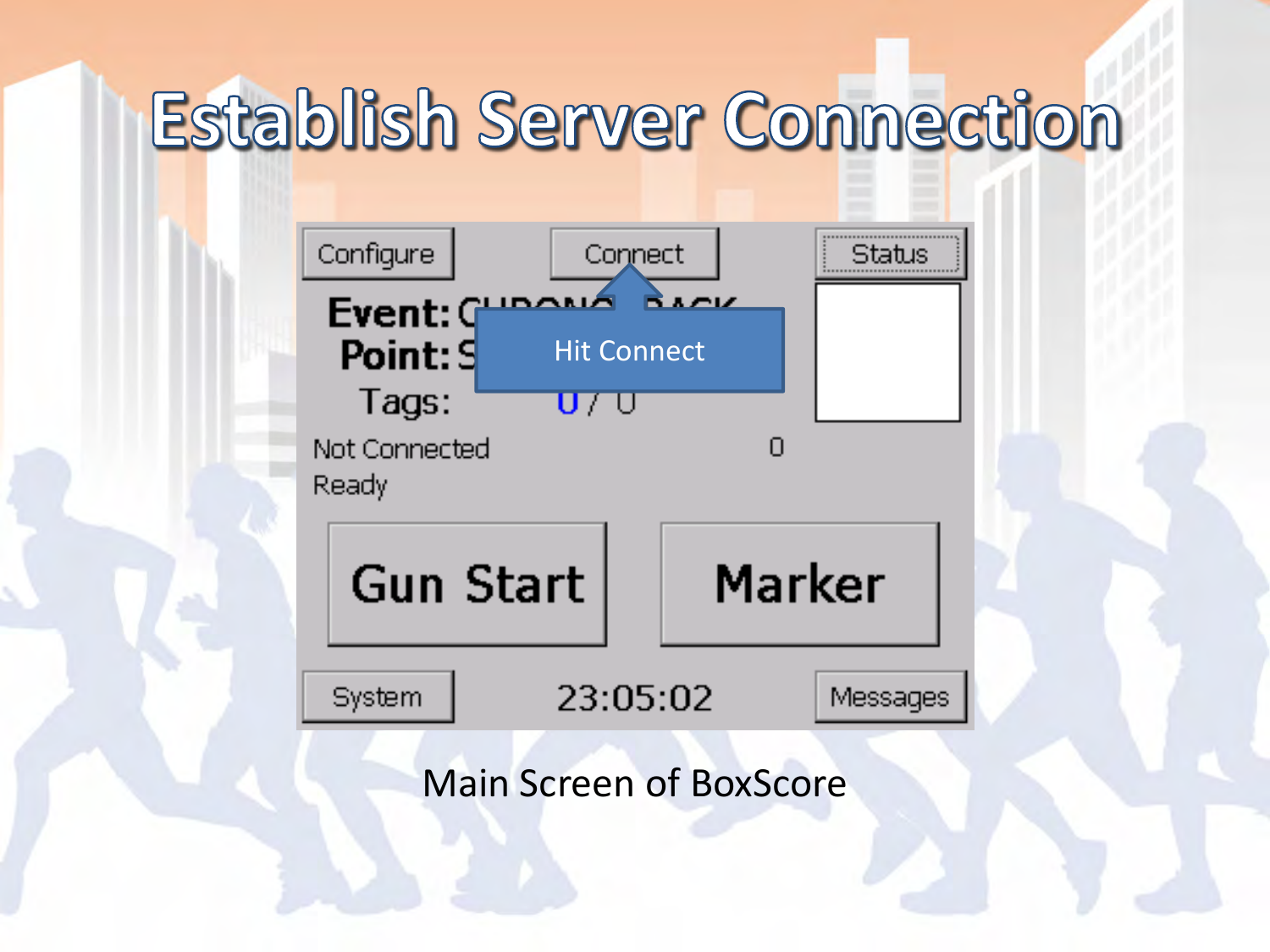 Main Screen of BoxScore Hit Connect 