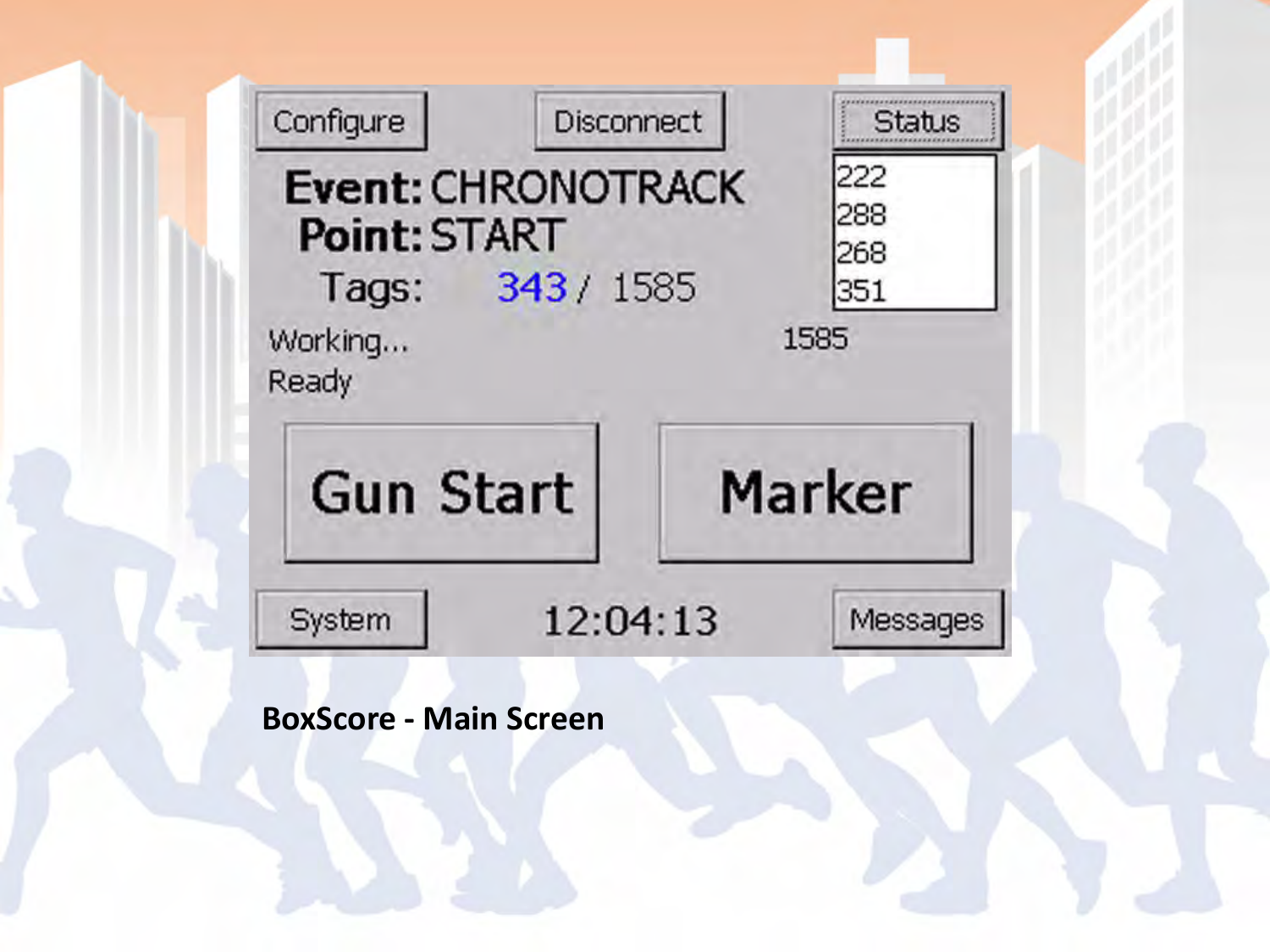 BoxScore - Main Screen 