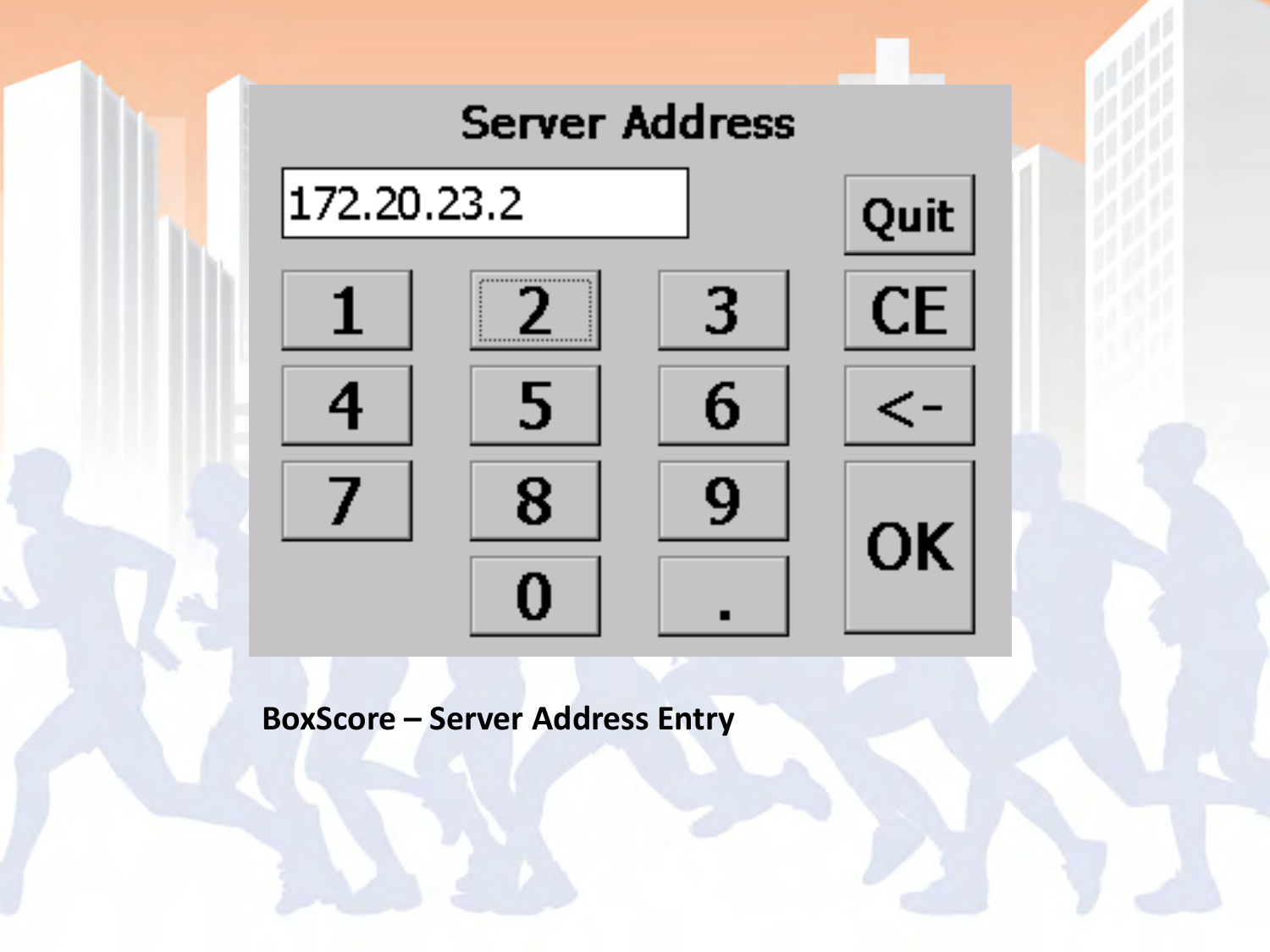 BoxScore – Server Address Entry 