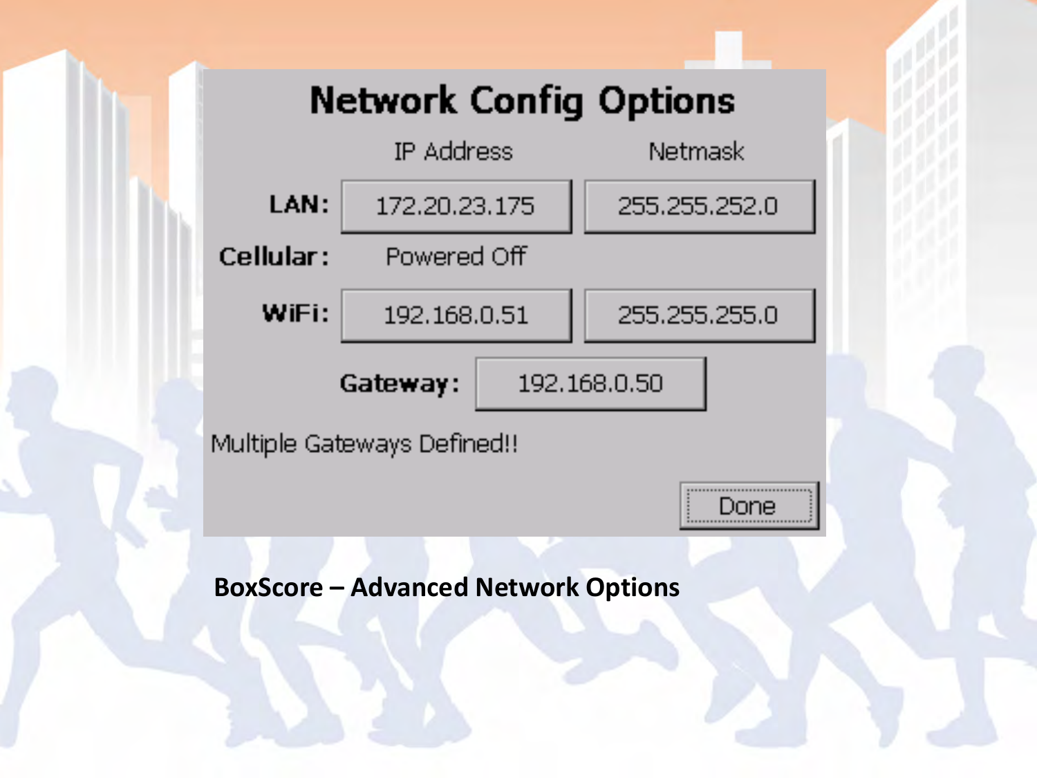 BoxScore – Advanced Network Options 