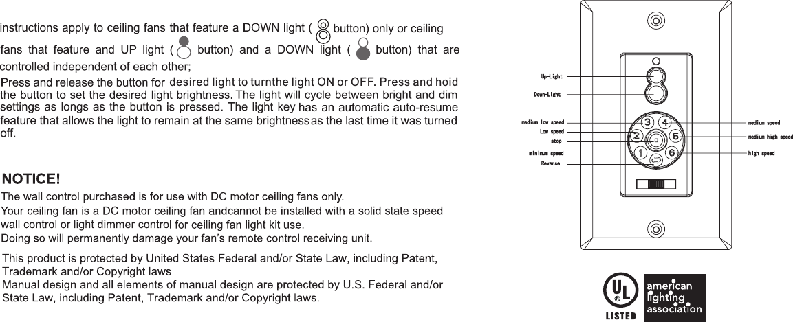 desired light to turnthe light ON or OFF. Press and hoid