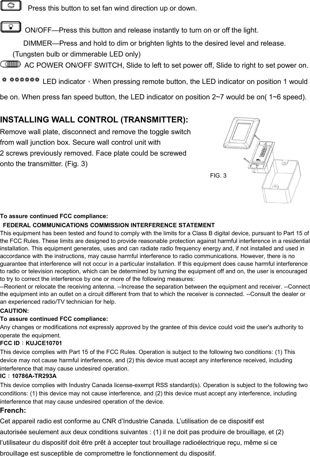 Page 2 of Chungear Co CE10701 WALL TRANSMITTER User Manual 