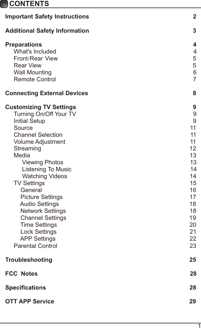 Page 4 of Chunghsin Technology Group 3216H 32 inch HD DLED TV User Manual ELST3216H1