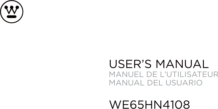 USER’S MANUALMANUEL DE L’UTILISATEURMANUAL DEL USUARIOWE65HN4108
