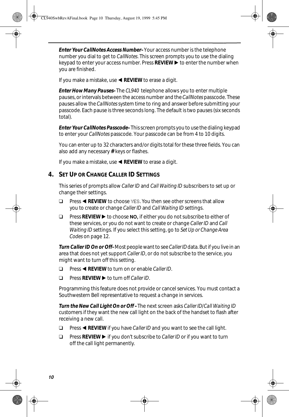 Page 17 of Cidco Communications CL940 Cordless Phone Base User Manual 