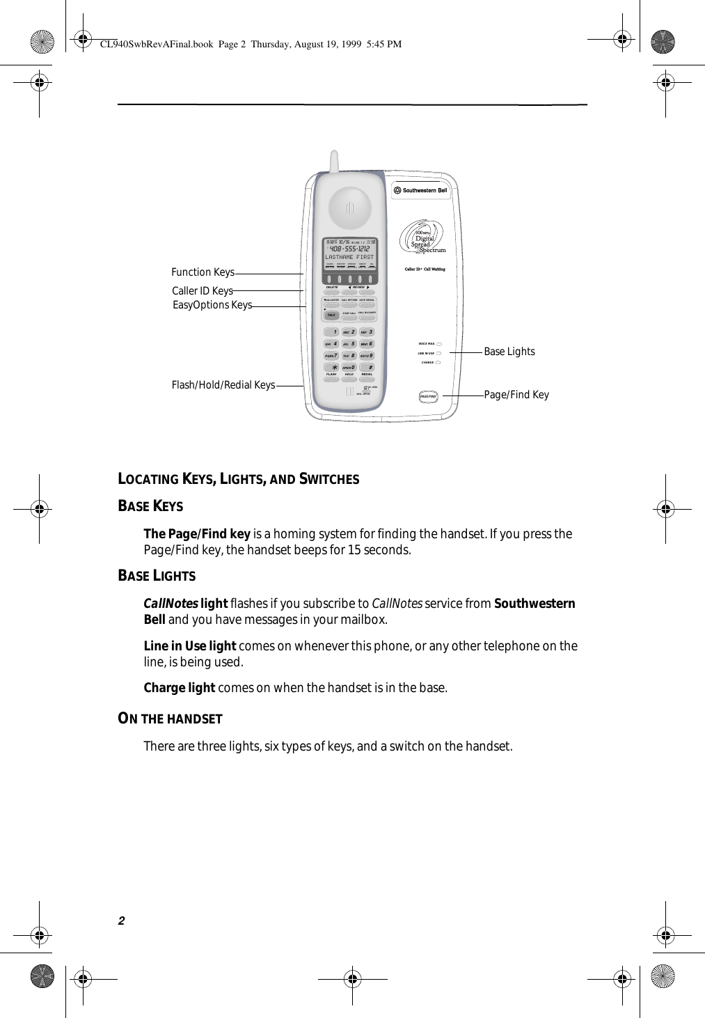 Page 9 of Cidco Communications CL940 Cordless Phone Base User Manual 